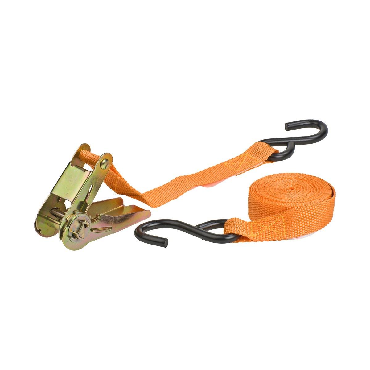 Cinghia con tirante a cricchetto e due ganci