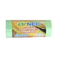 Sacco rifiuti compostabile 12 my 50 x 60 cm 30 l in roll 10 pz