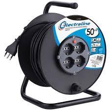 Avvolgicavo 25 mt. 4bp. schuko c.mmq3x1,5