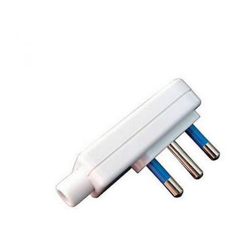 Spina volante schuko 16 a bianca a pipa