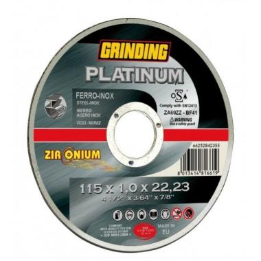 Disco taglio ferro serie platinum 115x1,0 grinding