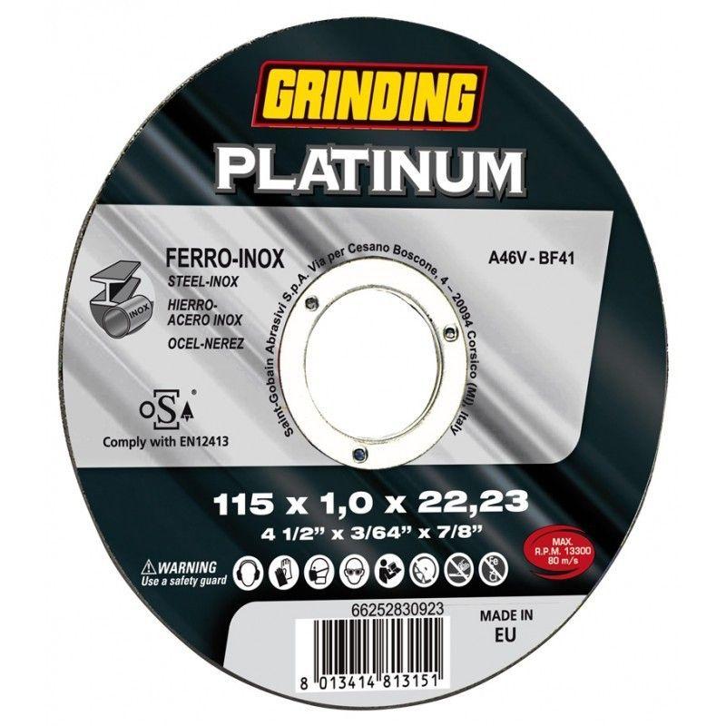 Disco taglio ferro serie platinum 230x1,9 grinding