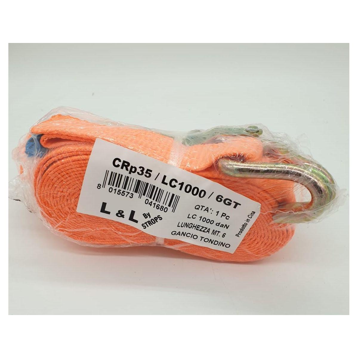 Nastro ancoraggio a cricchetto mm35x6mt.