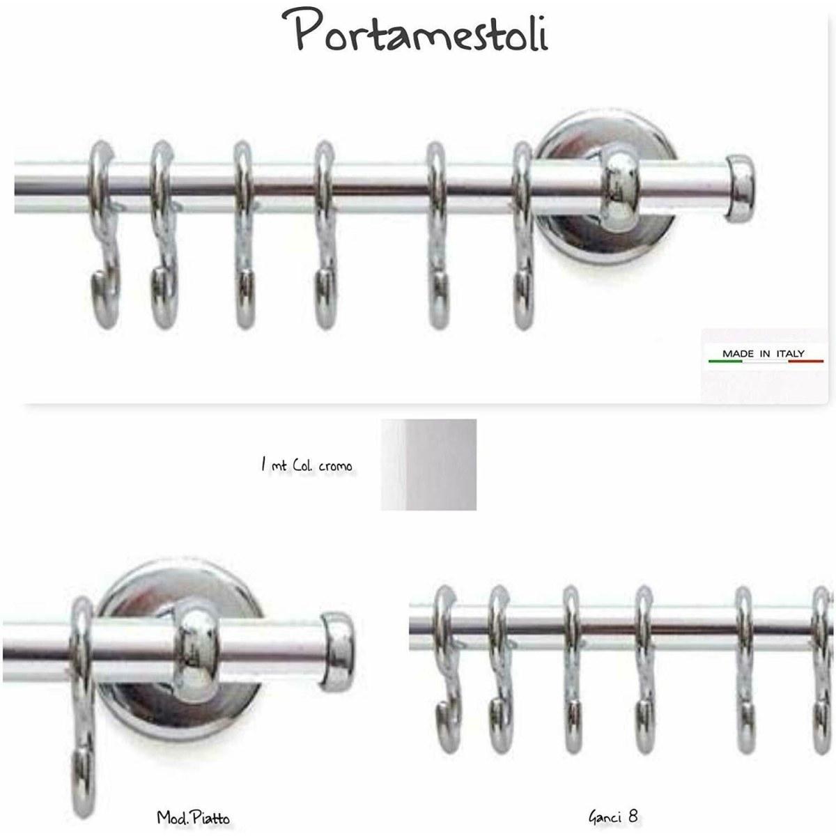 Kit sottopensili cm.100 c/ganci cromato