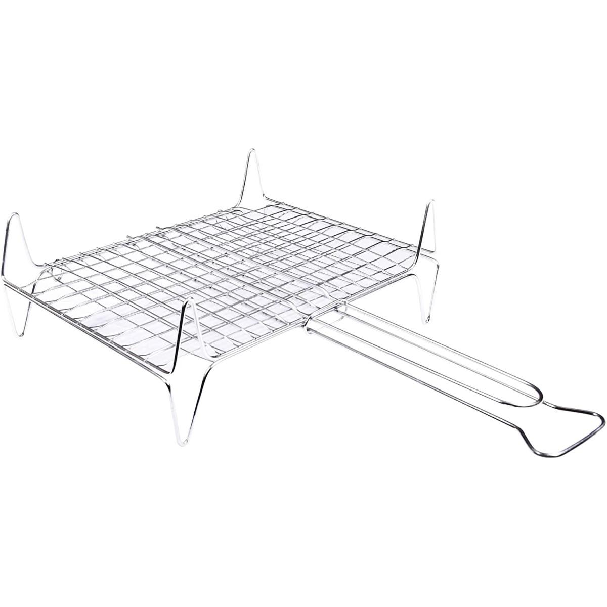 Graticola doppia bombata c/piedi cm.37x27