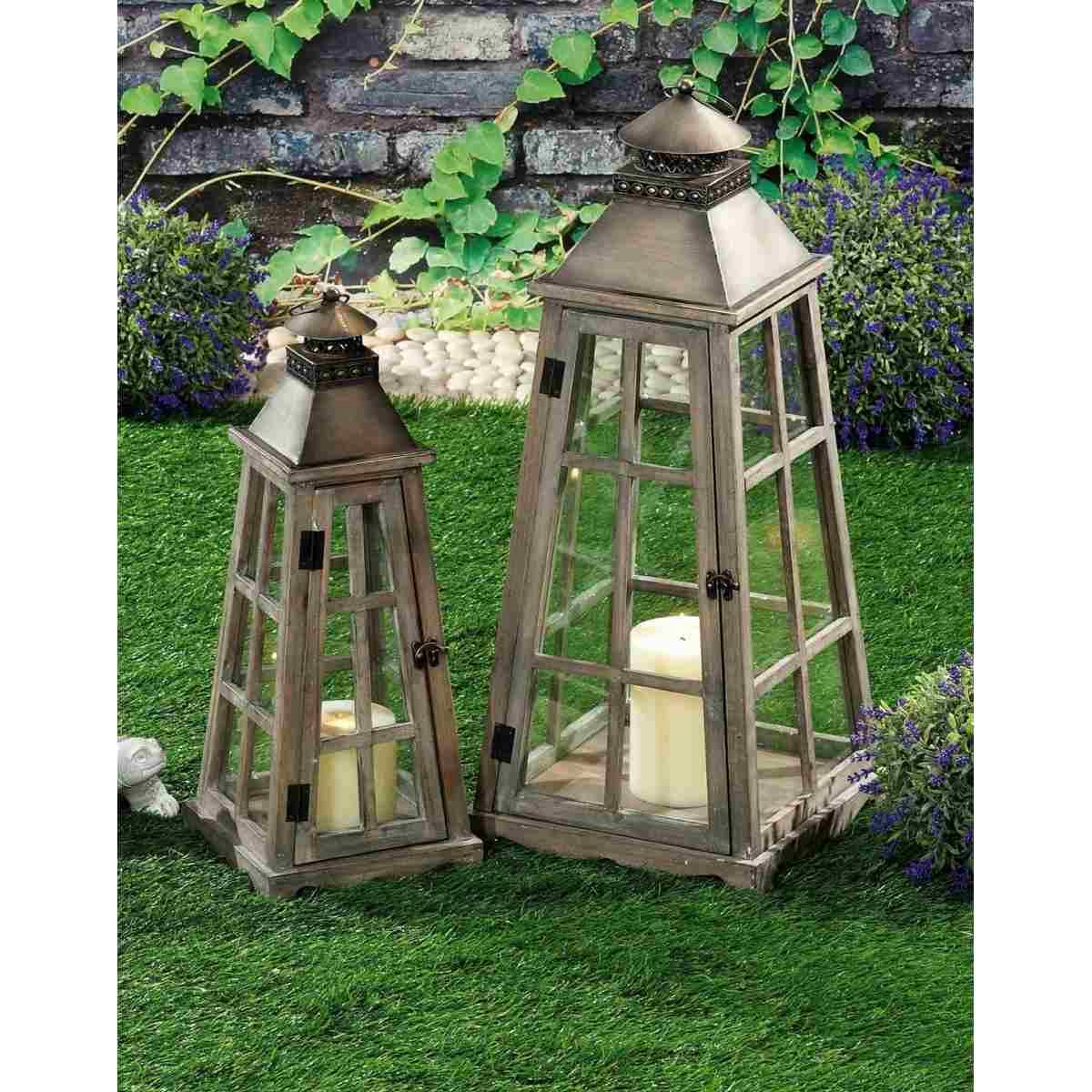 Lanterne magnum set 2 pezzi legno