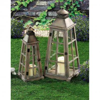 Lanterne magnum set 2 pezzi legno