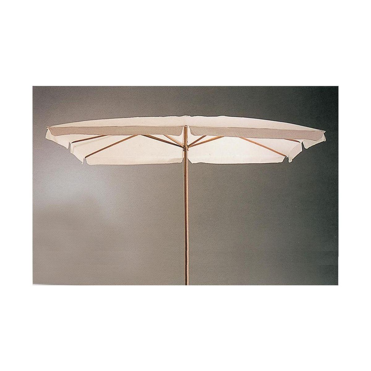 Ombrellone in legno cm. 200x300-6 stecche palo diametro 48 bianco