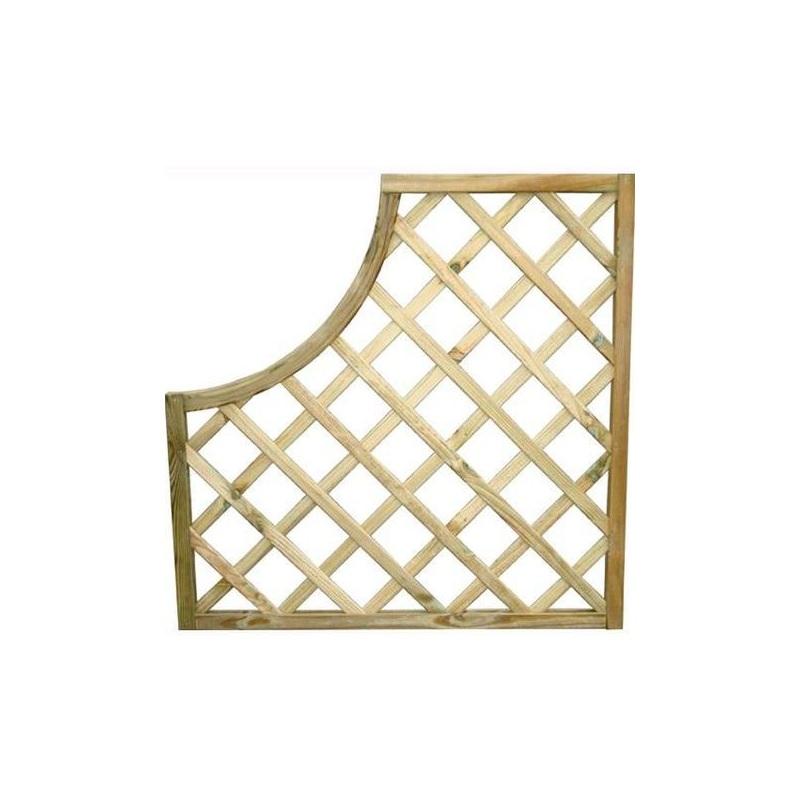 Pannello grigliato legno forma a c/arco cm90x90