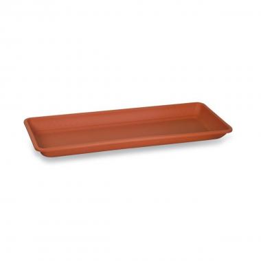 Sottovaso rett. in pvc colore terracotta cm. 40 mod. unica