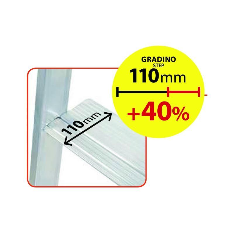 Scala domestica 'professionale' 5 gr.- aperta cm 111/chiusa cm 188