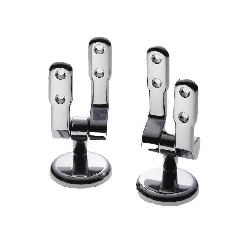 Coppia cerniere cromate per sedile wc universale