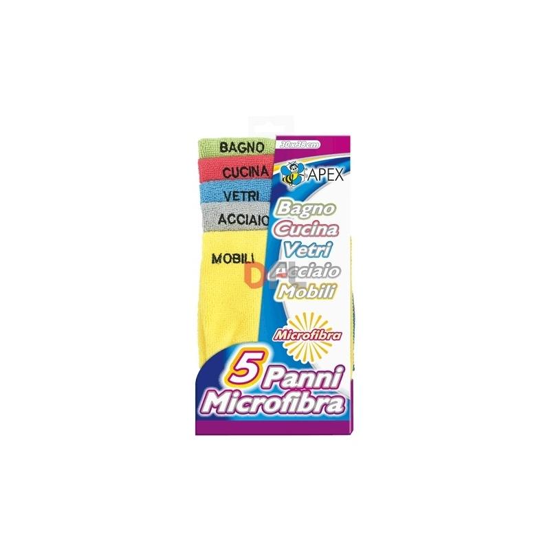 Panni in microfibra  set 5pz cm 38x30