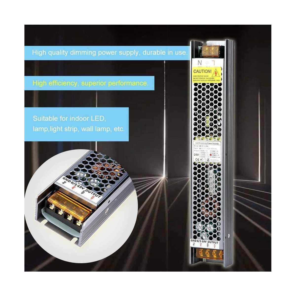 Alimentatore 12v 200w ip20 16.6a slim