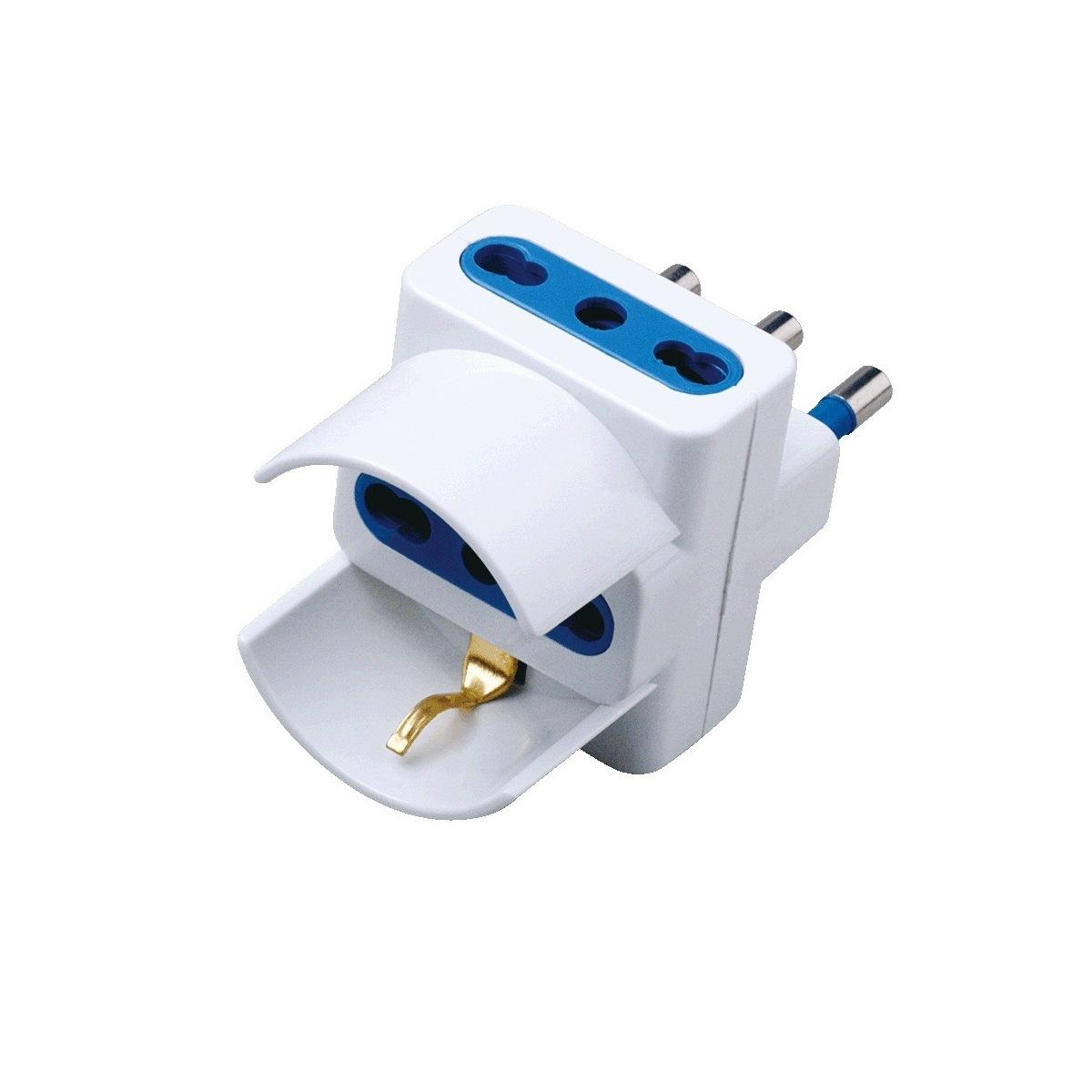 Adattatore tripla schuko volante 16a