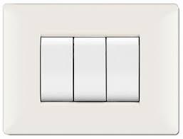 Placca life q mod. living plast. 3p fori nero