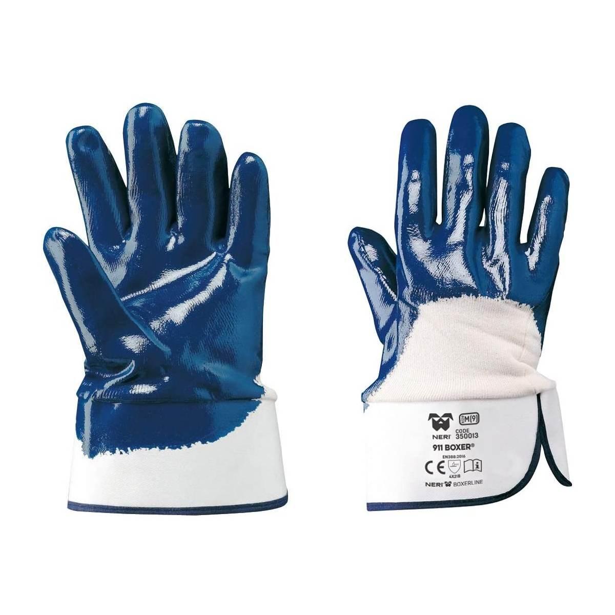 Guanto in nitrile nbr blu antitaglio misura 10