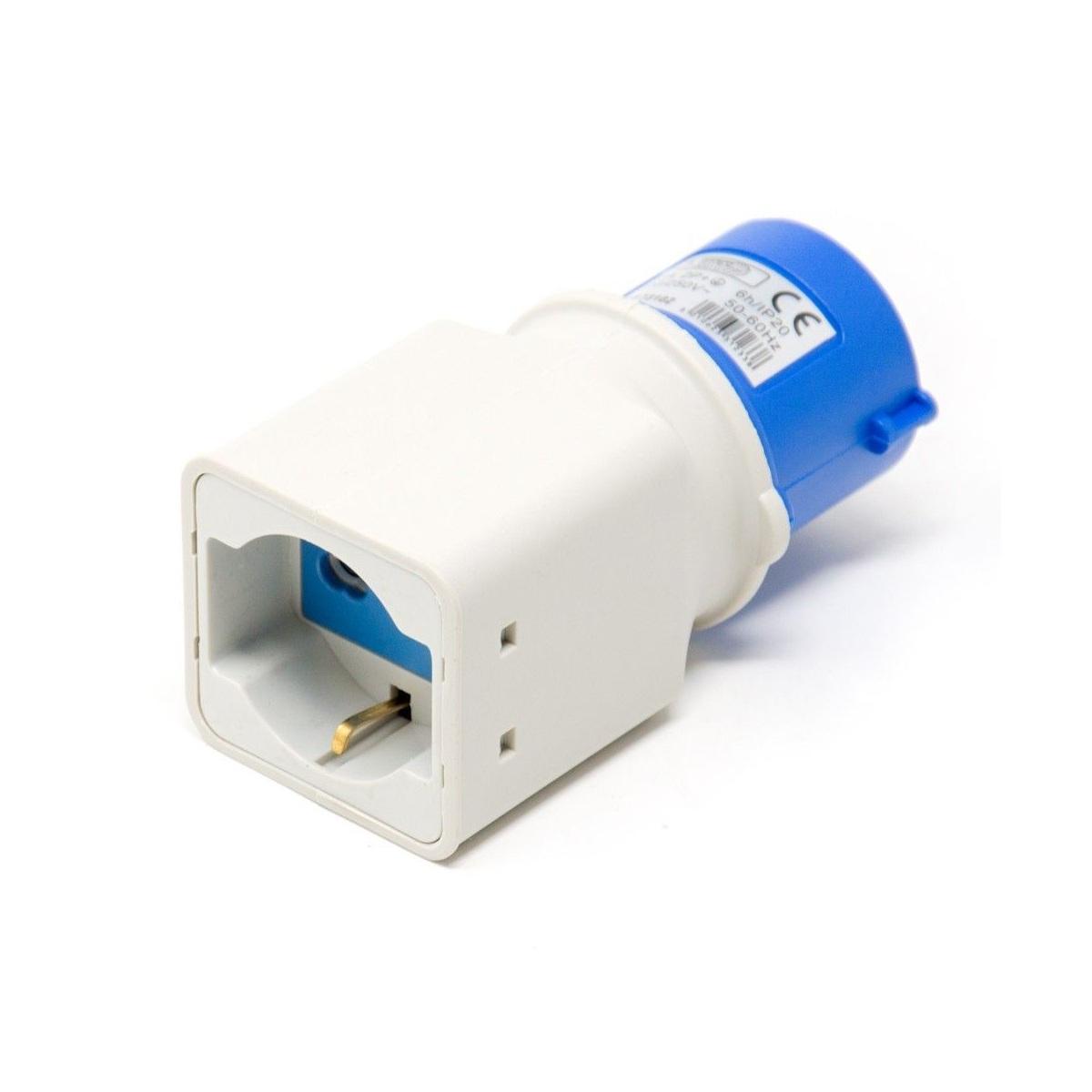 Adatt.ind.spina cee-1 presa 16a 220v ip20 biv reer
