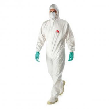 Tuta monouso con cappuccio coverall laminato antistatico