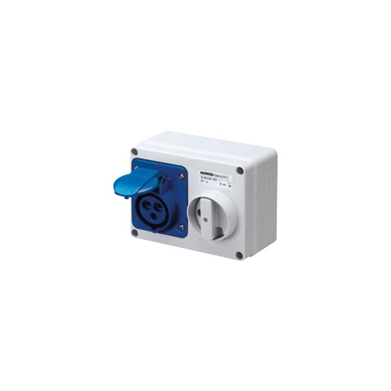 Presa interbloccata 2p+t-ip44 16a-6h/ 200-250v
