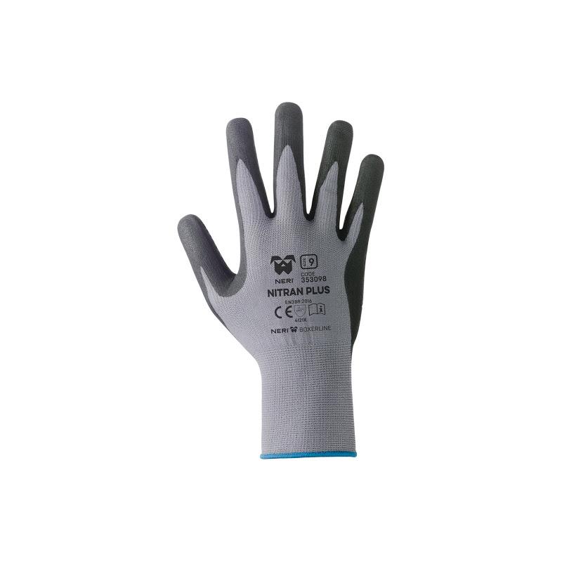 Guanti nitran plus nylon grigio nitrile nero