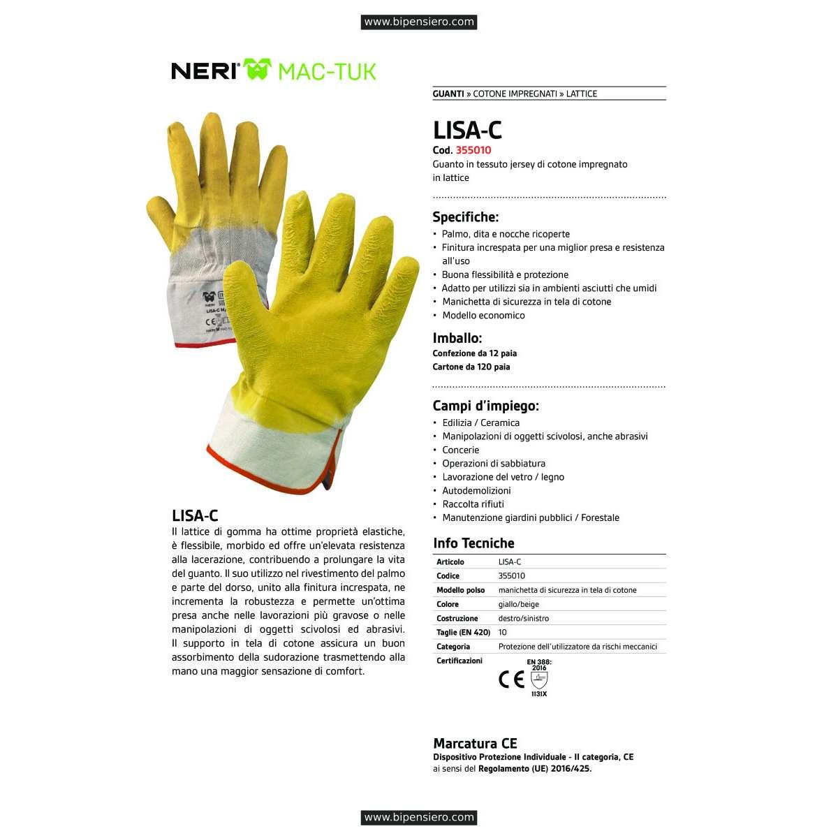 Guanti lisa-c m/t antitaglio rif.72120