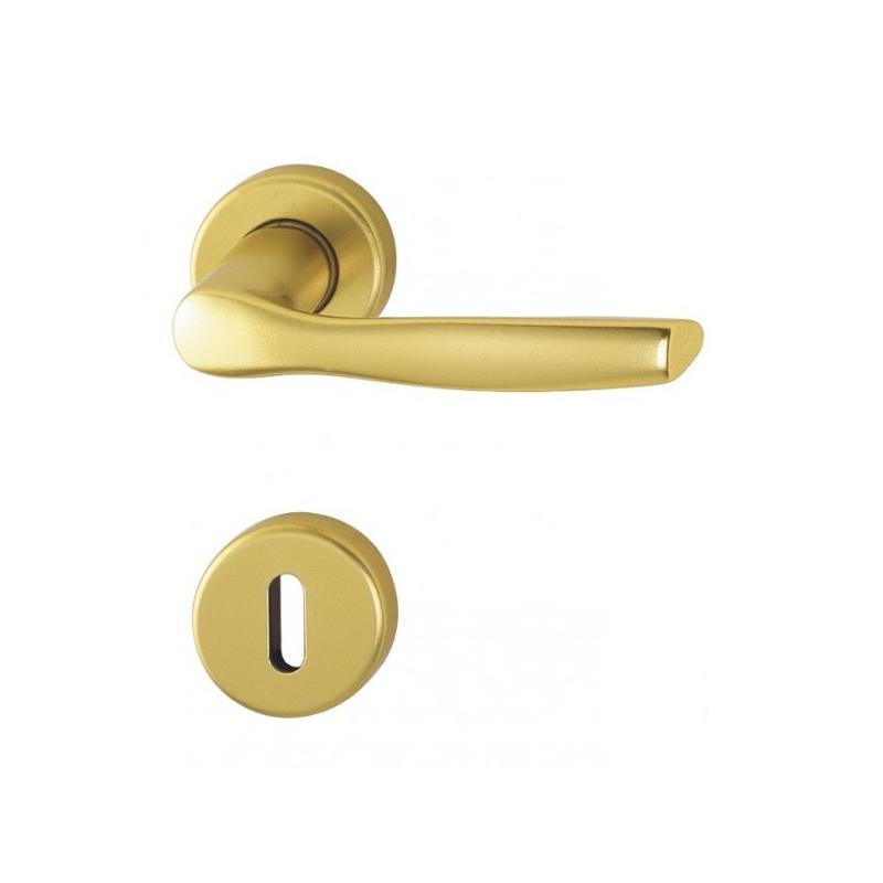 Maniglia milano c/rosetta ottone lucido