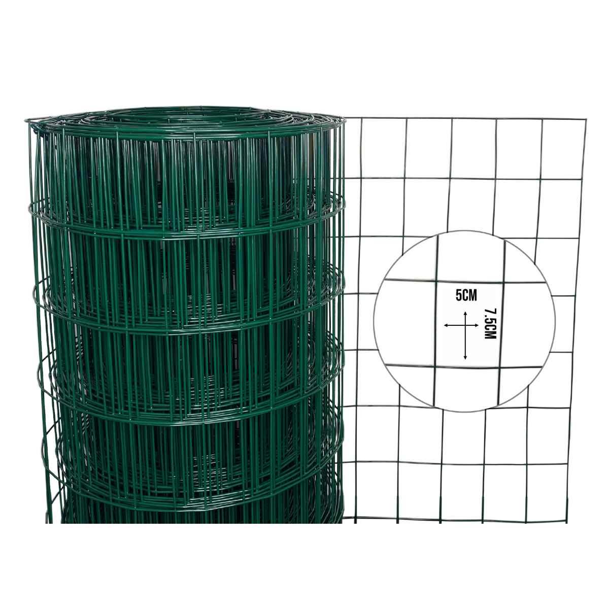 Rete elettrosaldata plast. h.150 mt.25 75x50 sidex extra