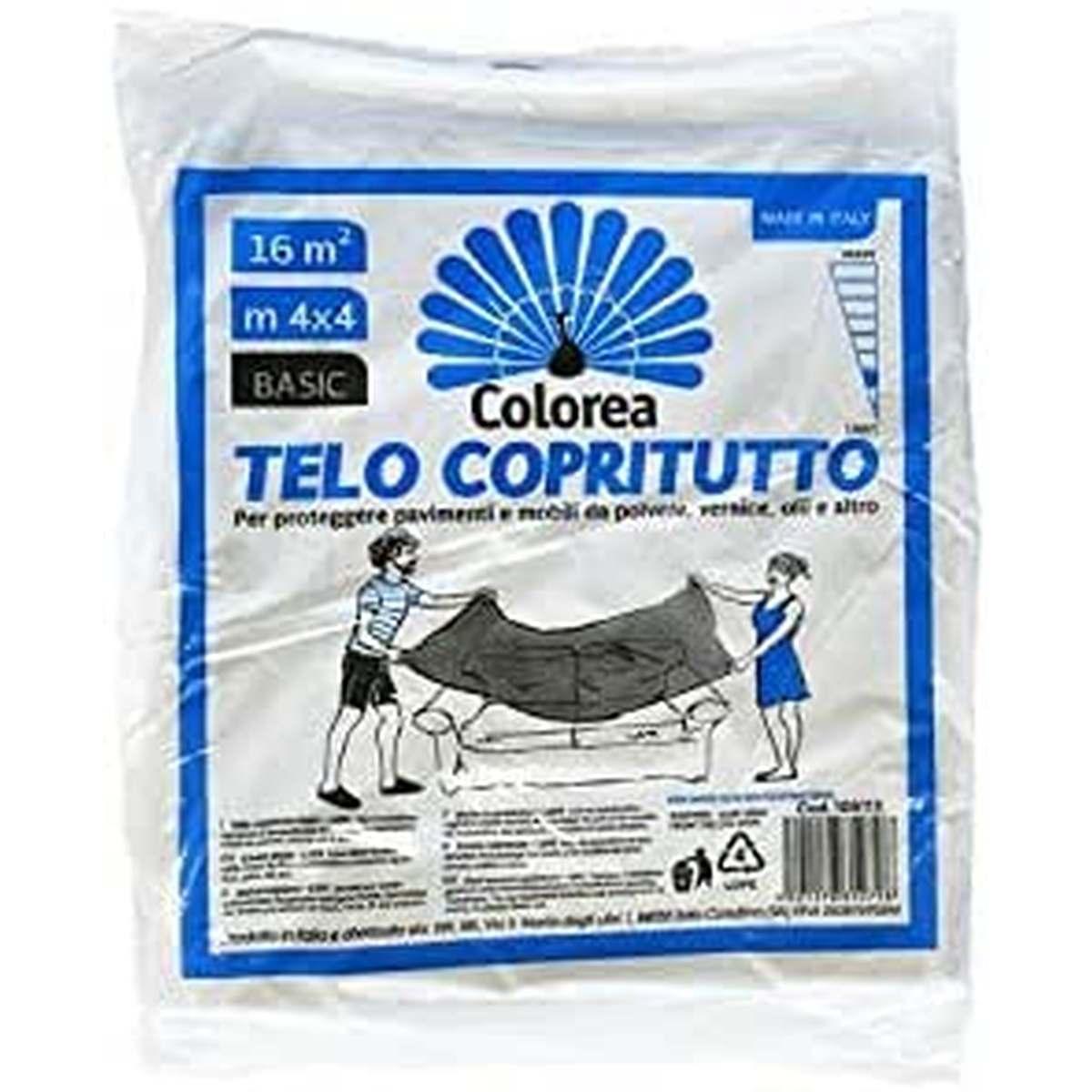 Colorea Telo copritutto mt.4x4 in polietilene gr.200 basic 2010220000214  9501278352798