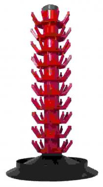 Scolabottiglie in abs 81 posti rosso