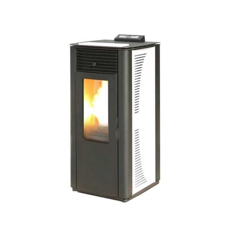 Stufa pellet 'king 14' idro kw14 bianca