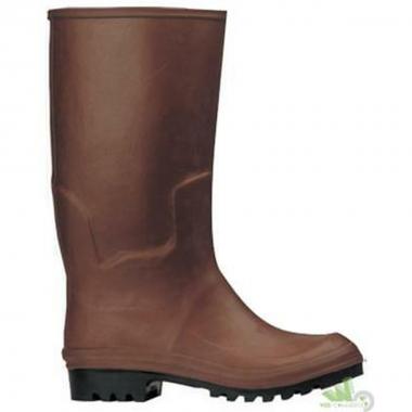 Stivali ginocchio marroni pvc c/gomma nitrile - carrarmato