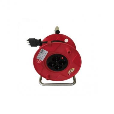 Avvolgicavo 25 mt. 4bp. schuko c.mmq3x1,5