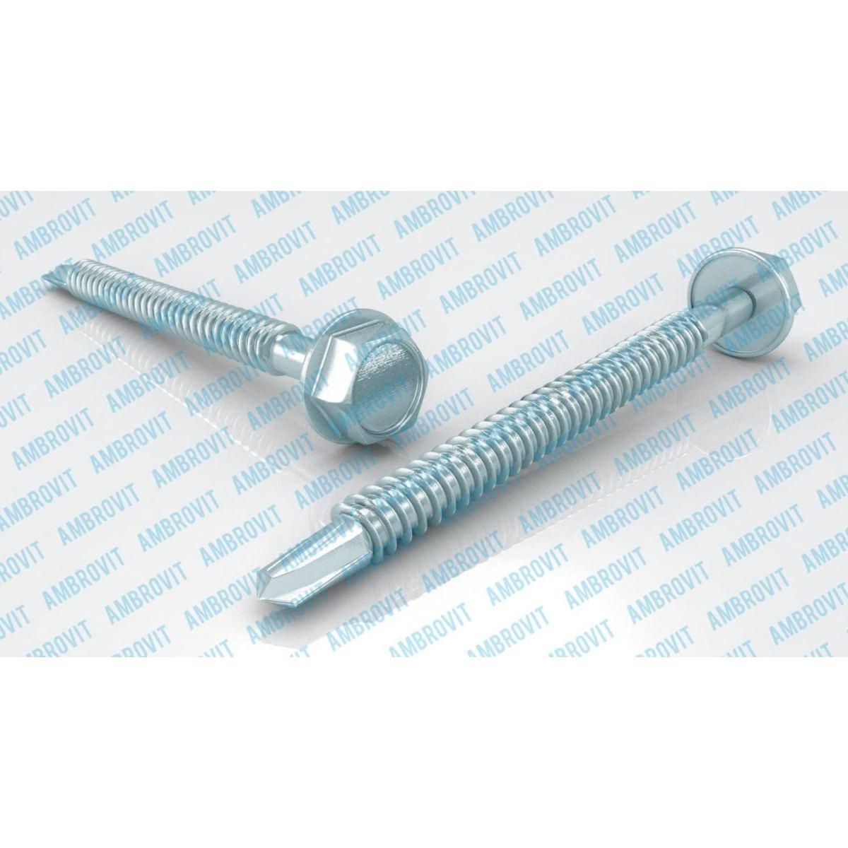 VITE AUTOPERFORANTE TE CON FINTA RONDELLA SW 10 ZINC. NERA Cr3 6,3X60 100 PZ