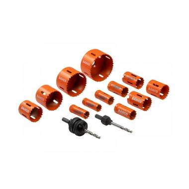 Bahco assortimento seghe a tazza 19-76 mm con alberino 14 pezzi