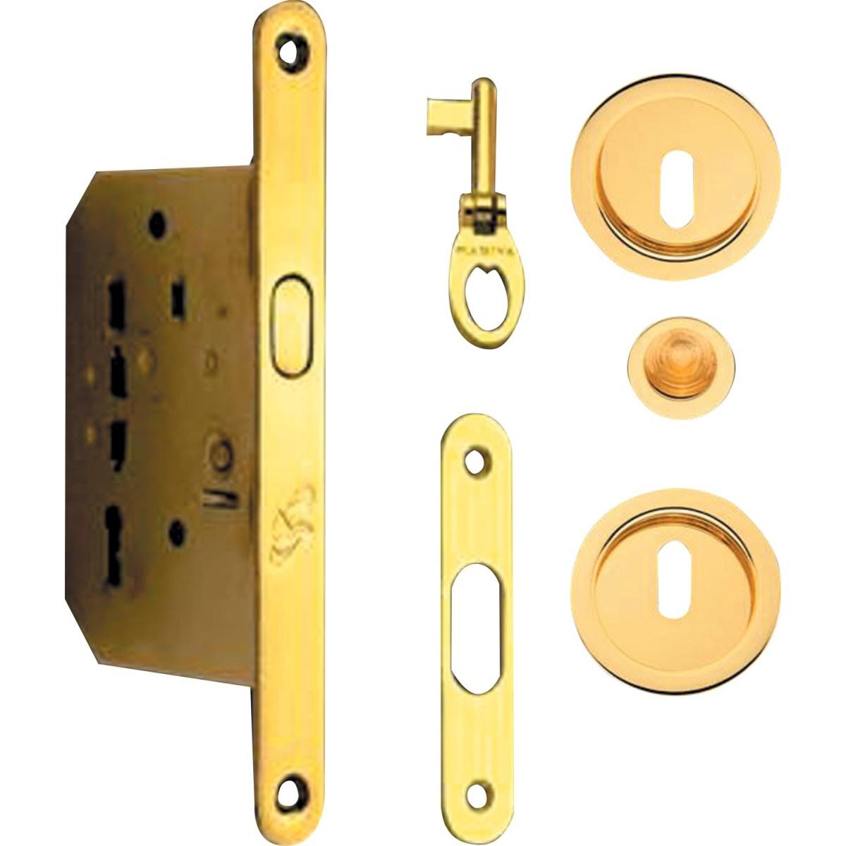 Kit serratura x porta scorrevole c/chiave