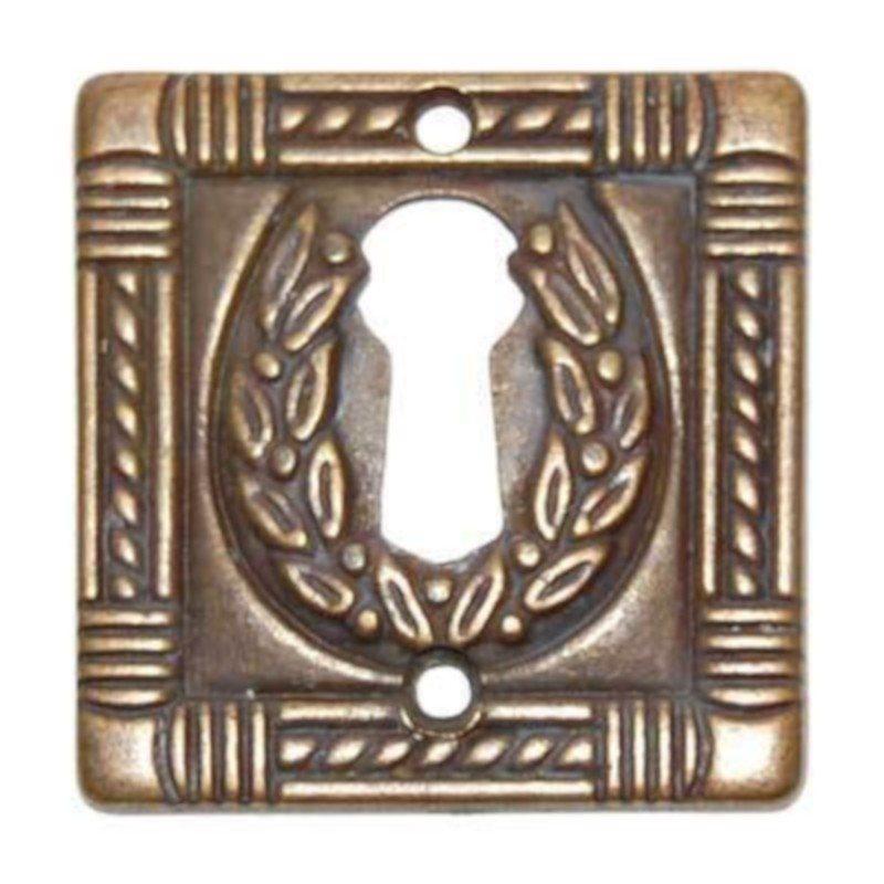 Bocchetta antichizzata 33x35 ottone quadra antico