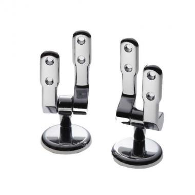 Coppia cerniere cromate per sedile wc universale
