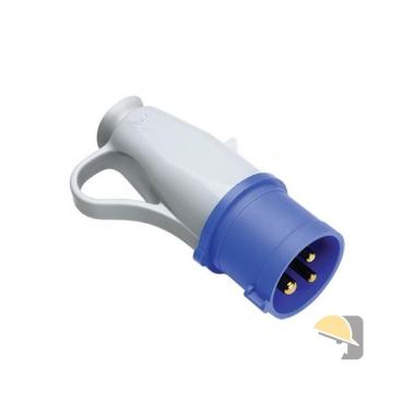 Spina  industriale 2pt+t 16a blu 230v 6h a vite ip44