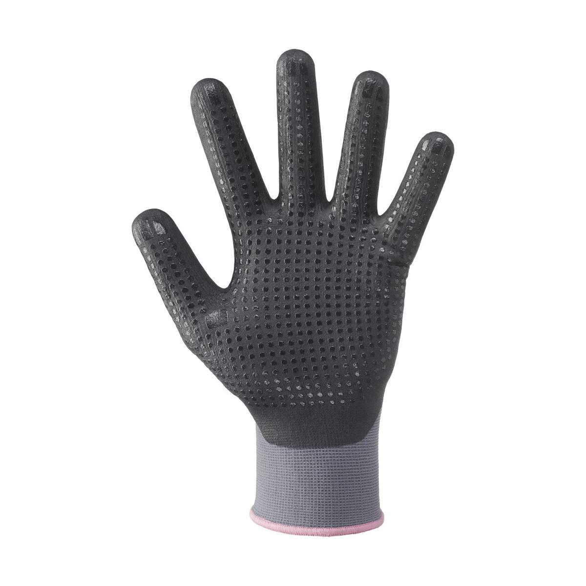 Guanti nitrile plus- c tg.7-10 nylon grigio/nitrile nero