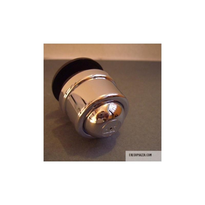 Pulsante in plastica cromato