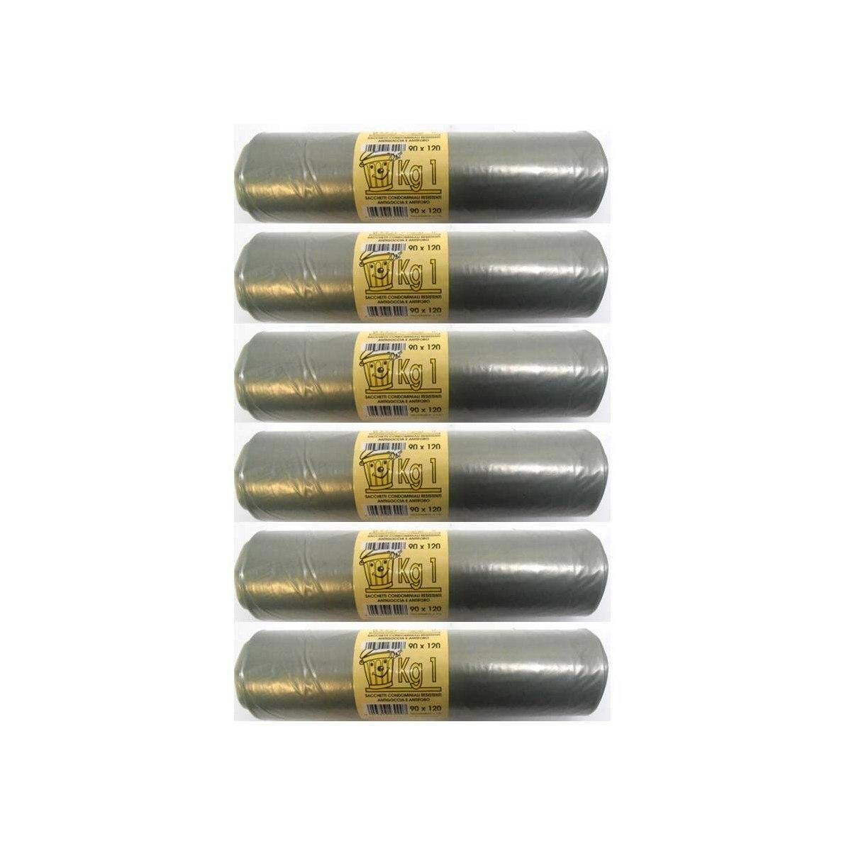 Sacchi polietilene n.u. 90x120 ambra - rt.1kg (10 sacchi) pesanti