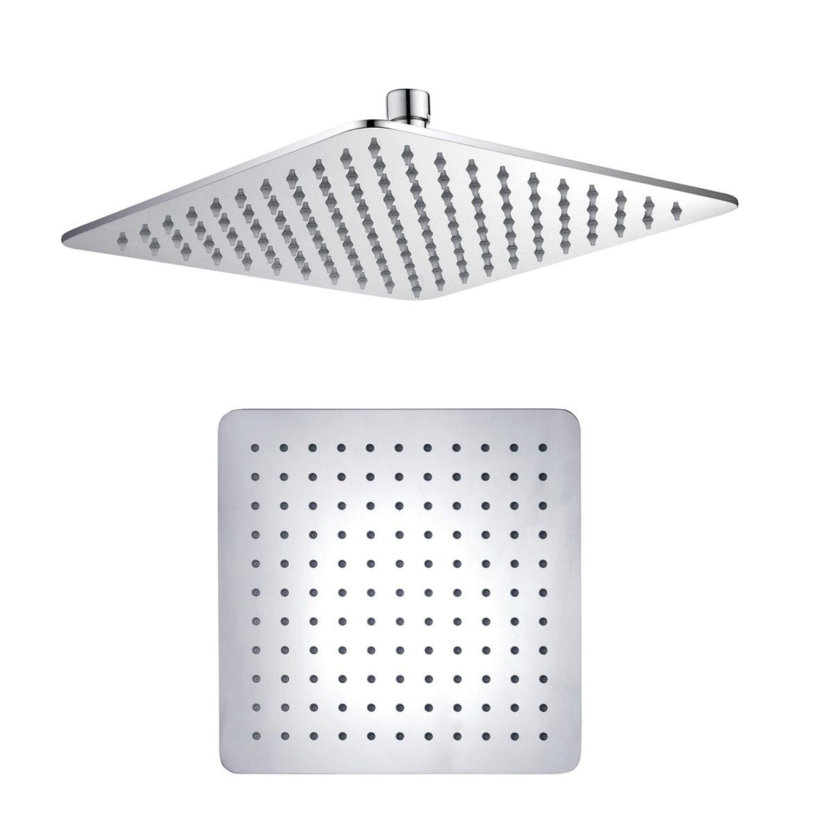 Soffione per doccia quadro 25x25 acciaio inox