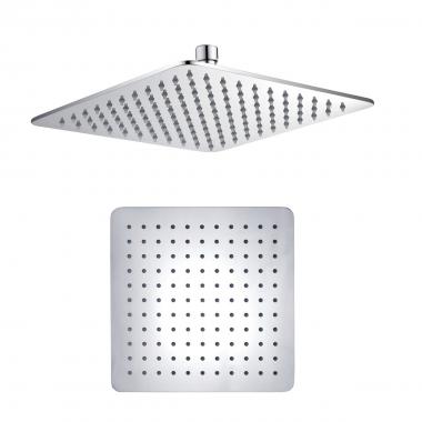 Soffione per doccia quadro 25x25 acciaio inox