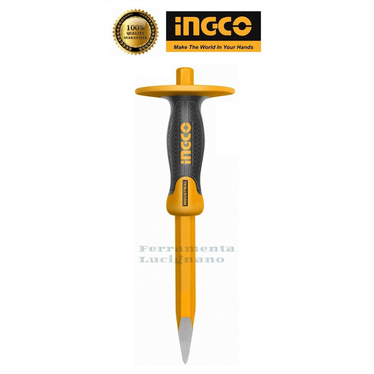 Scalpello manico gomma punta 300mm