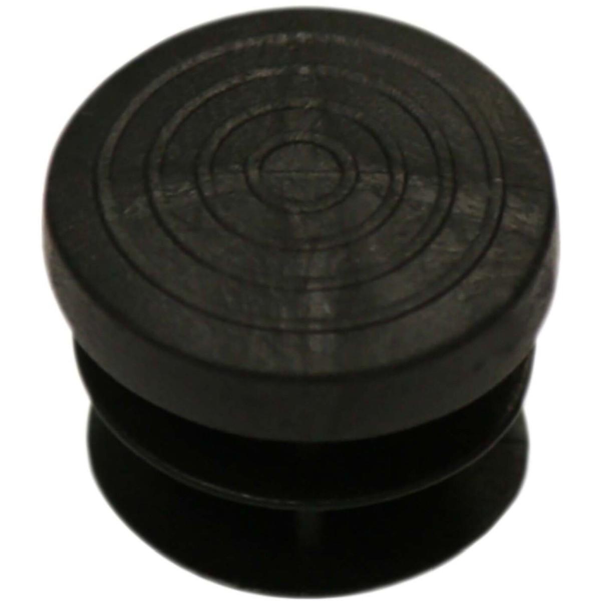 Puntale alettato tondo nero mm 25