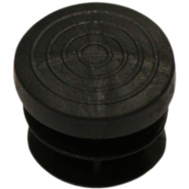 Puntale alettato tondo nero mm 25