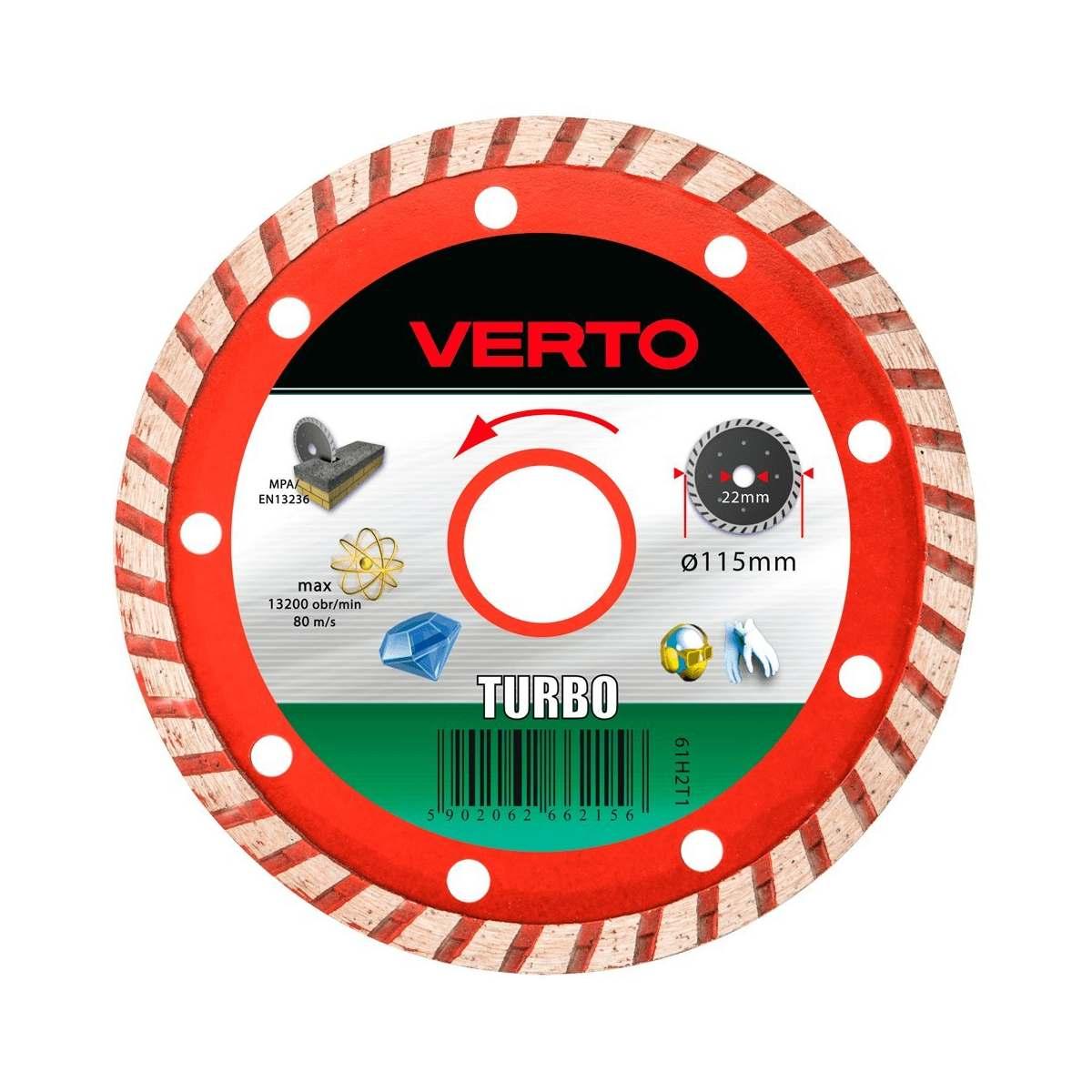 Disco diamantato 115x22,2 mm turbo