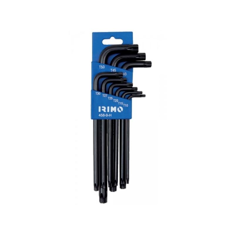 Kit chiave torx rimo 9 pz t10-t15-t20-t25-t7-t30-t40-t45-t50