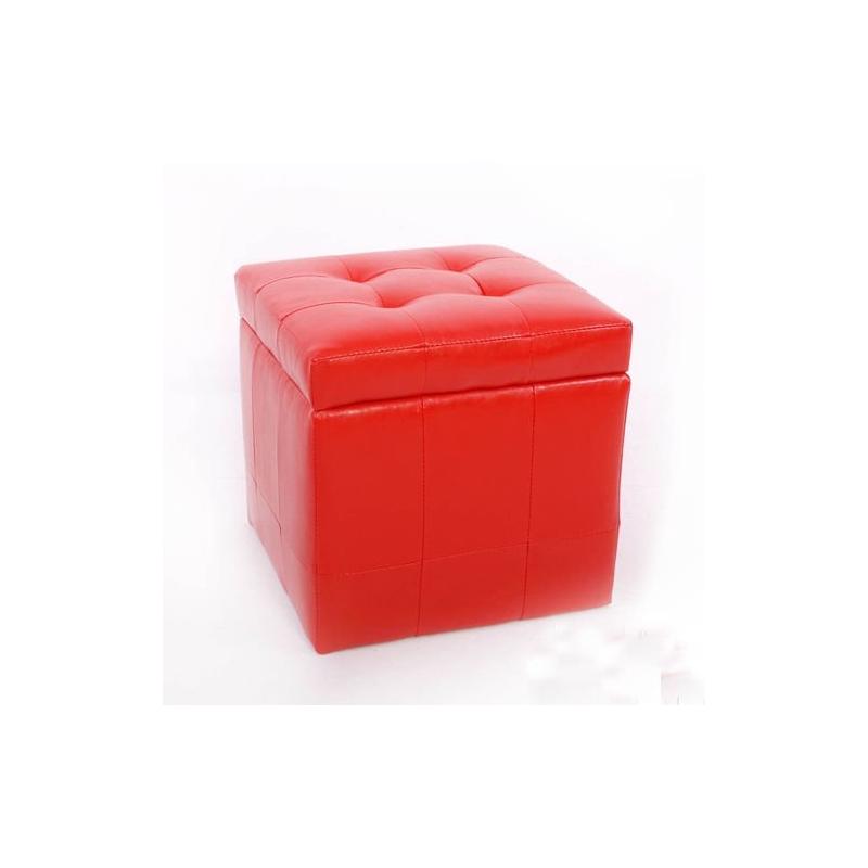Pouff ecopelle kubostore 40x40x42h rosso